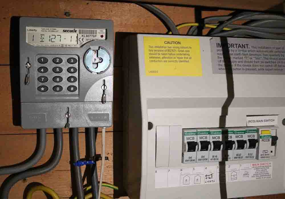 Fuse box in a house