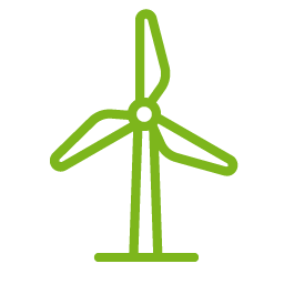 100% renewable electricity icon