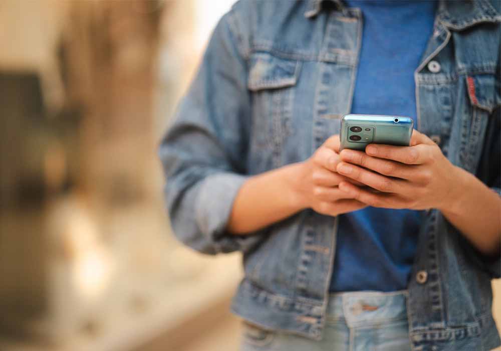 Young woman on phone